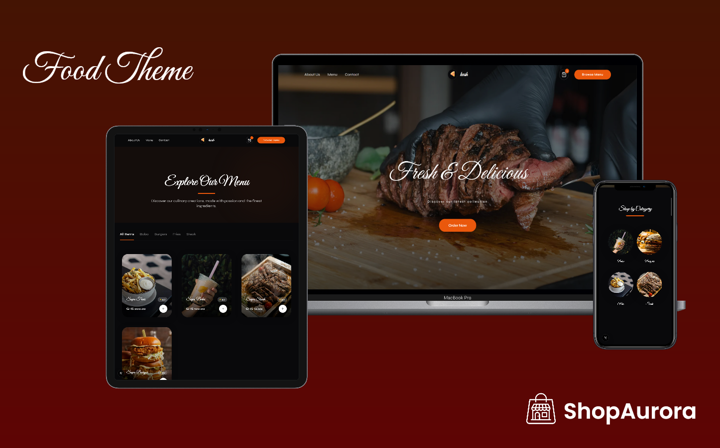 Restaurant Theme Preview